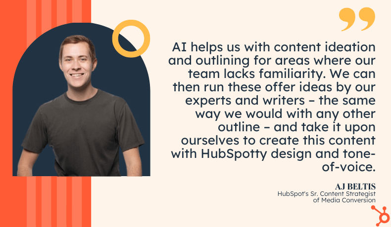 aj beltis on how he uses AI at hubspot